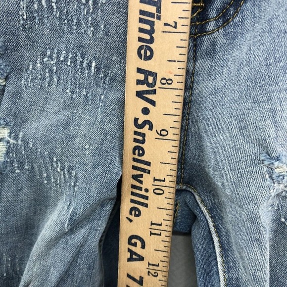 New Mens Rue21 Jean‎ Size 32/36 (32/32) Premium Stacked Skinny Patch Distressed - Picture 9 of 12